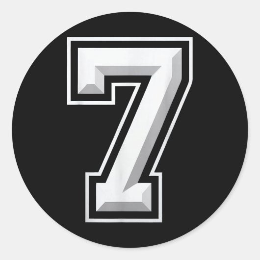 Sticker Rond Number 7 67 Meme Matching (Devant)