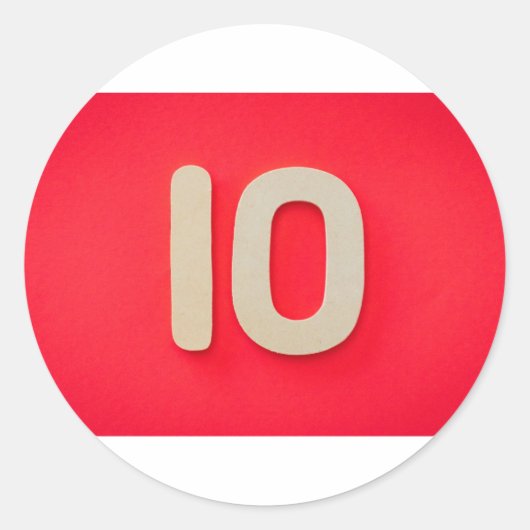 STICKER ROND NUMÉRO 10 (Devant)