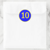 Sticker Rond numéro 10 dans un cercle (Sac)