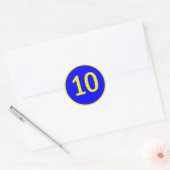 Sticker Rond numéro 10 dans un cercle (Enveloppe)