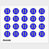 Sticker Rond numéro 11 dans un cercle (Feuille)