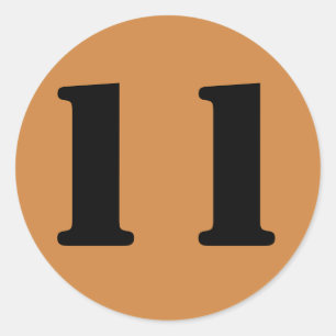 Sticker Rond Numéro 11 Onze numéros d'or du Pérou par Janz