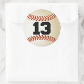 Sticker Rond Numéro 13 Baseball (Sac)