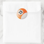 STICKER ROND NUMÉRO 13 BILLIARDS BALL (Sac)