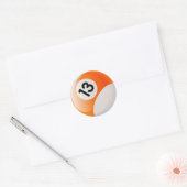 STICKER ROND NUMÉRO 13 BILLIARDS BALL (Enveloppe)