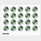 STICKER ROND NUMÉRO 14 BILLIARDS BALL - STYLE ÉRODÉE (Feuille)