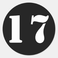 Numéro 17 Dix-sept nombres de crayon noir par Janz