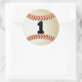 Sticker Rond Numéro 1 Baseball (Sac)