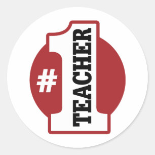 Sticker Rond Numéro 1 enseignant