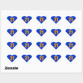 Sticker Rond Numéro 21 (Feuille)