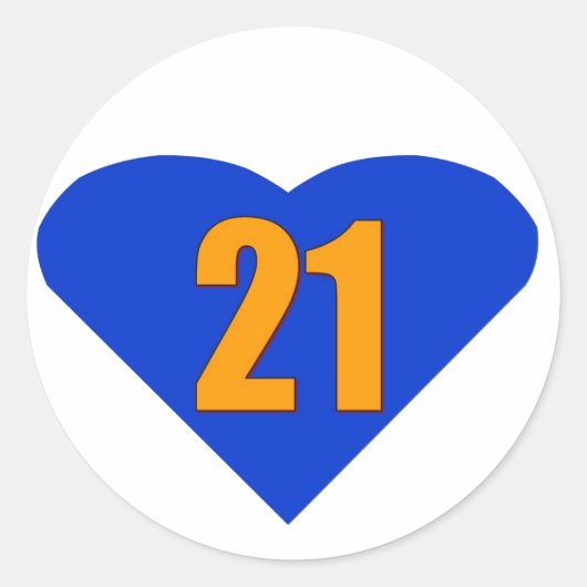 Sticker Rond Numéro 21 (Devant)