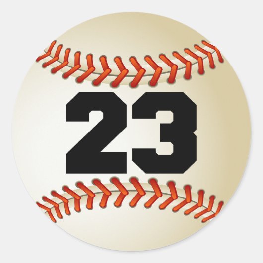 Sticker Rond Numéro 23 Baseball (Devant)