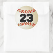 Sticker Rond Numéro 23 Baseball (Sac)