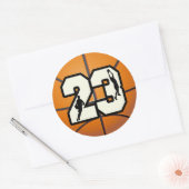 Sticker Rond Numéro 23 Basketball (Enveloppe)
