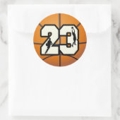 Sticker Rond Numéro 23 Basketball (Sac)