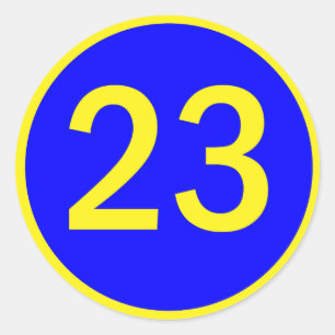 Sticker Rond numéro 23 dans un cercle