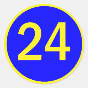 Sticker Rond numéro 24 dans un cercle