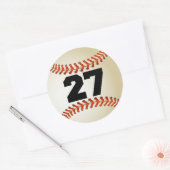 Sticker Rond Numéro 27 Baseball (Enveloppe)