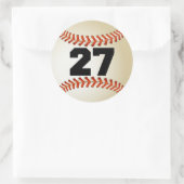 Sticker Rond Numéro 27 Baseball (Sac)