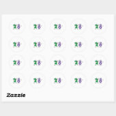 Sticker Rond Numéro 28 (Feuille)