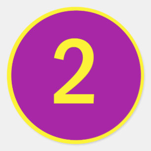 Sticker Rond numéro 2 dans un cercle