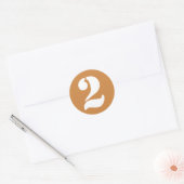 Sticker Rond Numéro 2 Deux numéros Pérou Gold Stencil par Janz (Enveloppe)