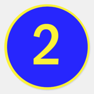 Sticker Rond numéro 2 en cercle