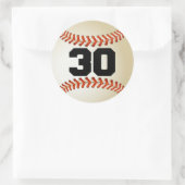Sticker Rond Numéro 30 Baseball (Sac)