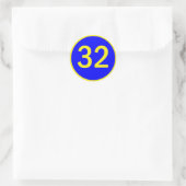 Sticker Rond numéro 32 dans un cercle (Sac)