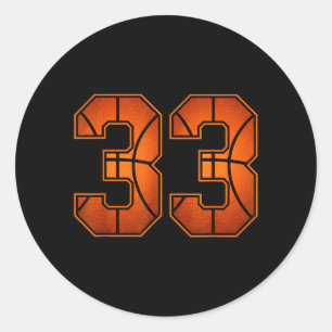Sticker Rond Numéro 33 Basball Anniversaire
