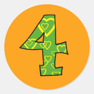 Sticker Rond Numéro 4