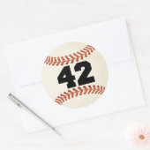 Sticker Rond Numéro 42 Baseball (Enveloppe)