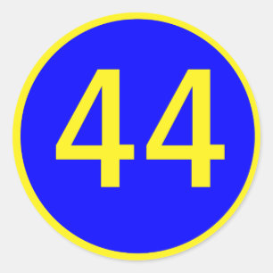 Sticker Rond numéro 44 dans un cercle