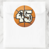 Sticker Rond Numéro 45 Basketball (Sac)