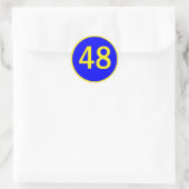Sticker Rond numéro 48 dans un cercle (Sac)