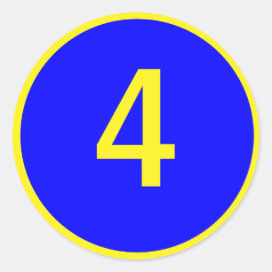 Sticker Rond numéro 4 dans un cercle