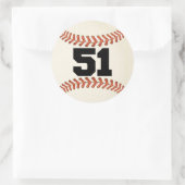 Sticker Rond Numéro 51 Baseball (Sac)