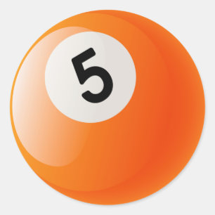 STICKER ROND NUMÉRO 5 MILLIARDS DE BALLE