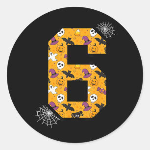 Sticker Rond Numéro 6 Citation drôle de mème 6 7 Six Sept Hallo