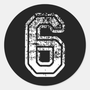 Sticker Rond Numéro 6 Costume Halloween Hommes Meme 67 Correspo