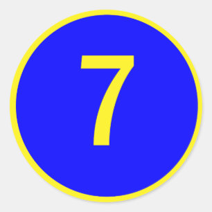 Sticker Rond numéro 7 dans un cercle