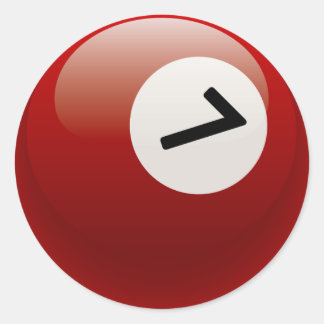 STICKER ROND NUMÉRO 7 MILLIARDS BALL