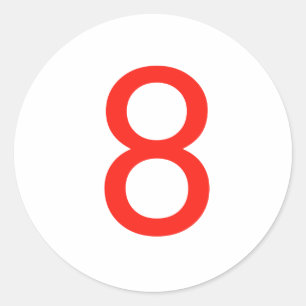 Sticker Rond Numéro 8