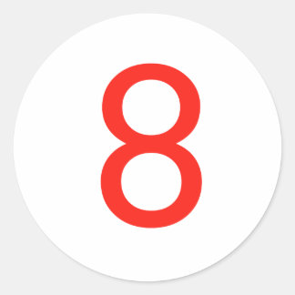 Sticker Rond Numéro 8