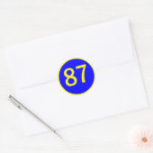 Sticker Rond numéro, 87, dans un cercle (Enveloppe)