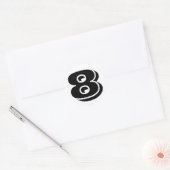 Sticker Rond Numéro 8 Huit numéros Vineta par Janz (Enveloppe)