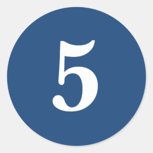 Sticker Rond Numéro Cinq fournitures de planification simple 5 
