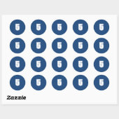 Sticker Rond Numéro Cinq fournitures de planification simple 5  (Feuille)