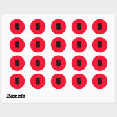 Sticker Rond Numéro cinq fournitures de planification simple 5  (Feuille)