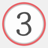 Sticker Rond Numéro de course (Devant)